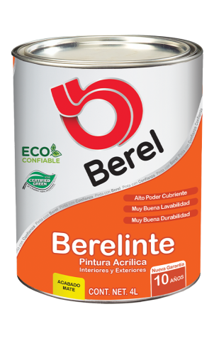 galon de 4 litros de pintura berelinte de pinturas berel