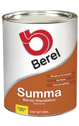 medio litro barniz summa mate pinturas berel