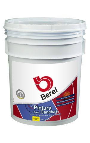 cubeta pintura para canchas pinturas berel