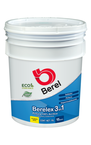 cubeta pintura berelex 3 en 1 pinturas berel