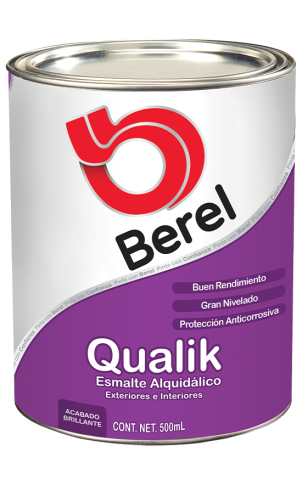 medio litro esmalte qualik brillante pinturas berel