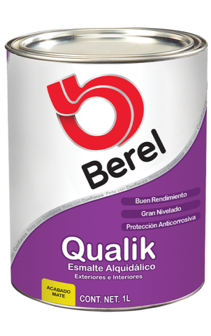 litro esmalte qualik mate pinturas berel