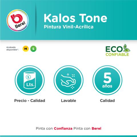 infografia 3 iconos pintura kalos tone pinturas berel